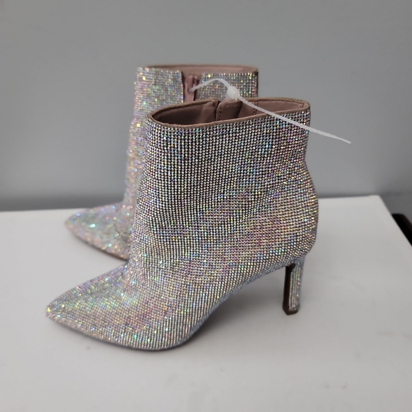 Gianni Bini Annina Rhinestone Embellished Stiletto Dress Booties - Picture 2 of 14